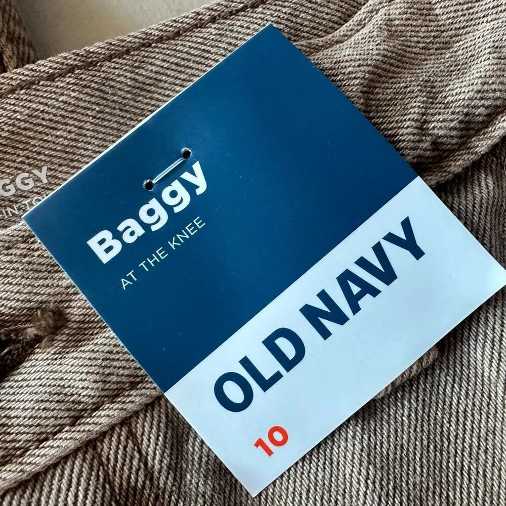 NEW Old Navy Boys 10 Shorts Baggy At The Knee Brown Denim Jean Carpenter Shorts